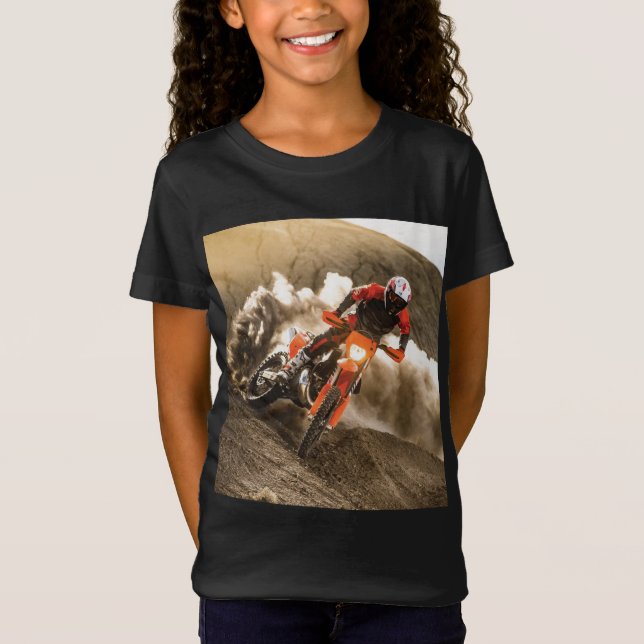 Motocross Rider T Shirt (Framsida)