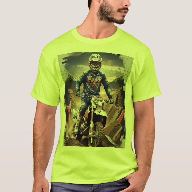 Motocross Rider T Shirt (Framsida)