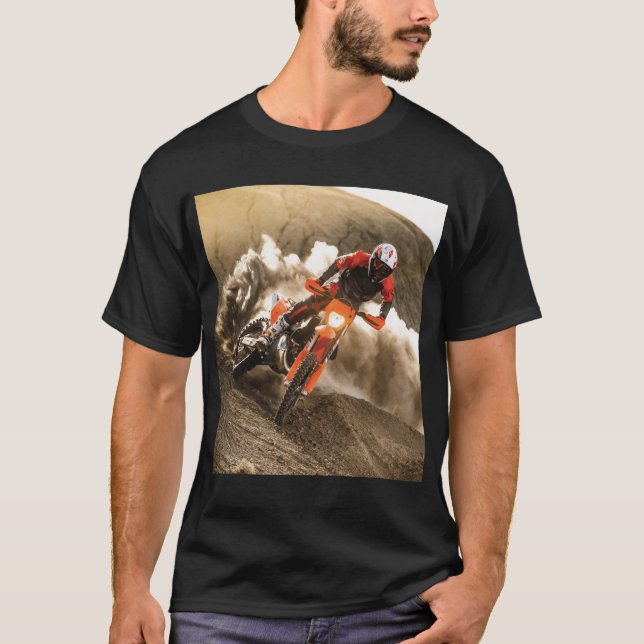 Motocross Rider T Shirt (Framsida)