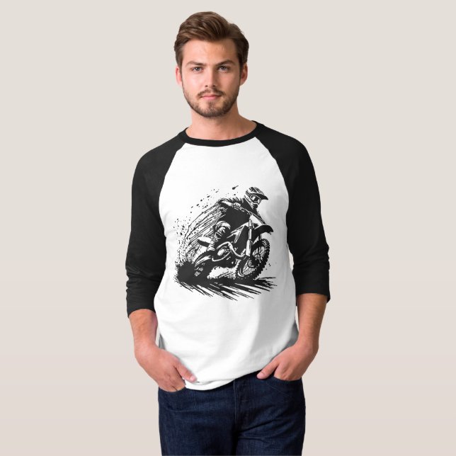 MOTOCROSS RIDER THRILL TEE SHIRT BINARY FÄRG (Hel framsida)