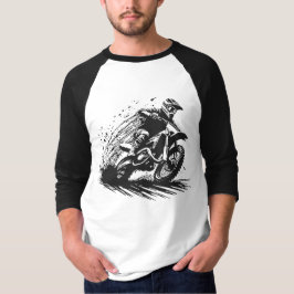 MOTOCROSS RIDER THRILL TEE SHIRT BINARY FÄRG