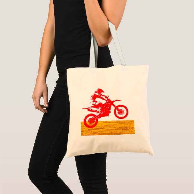 Motocross Rider Tote Bag Tygkasse (Skapare uppladdad)