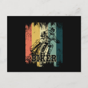Motocross Riders Racers Motorcycle Gift Retro Vint Vykort