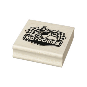 Motocross Rubber Frimärke Stämpel