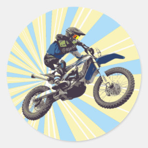 Motocross Runt Klistermärke