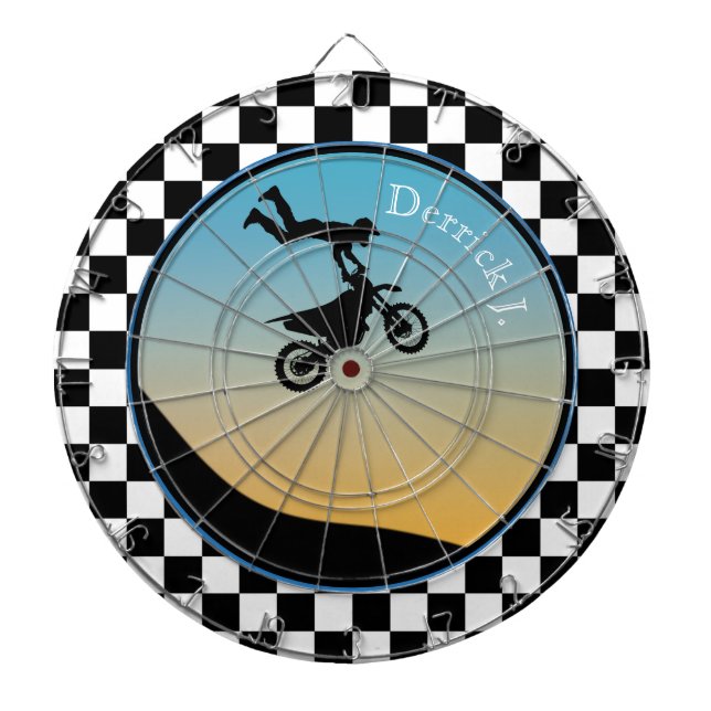Motocross-rutat Dartboard Darttavla (Framsidan)