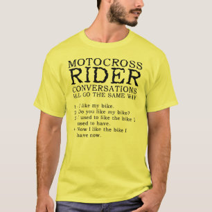 Motocross-samtala Rolig Dirt Bike-tröja T-shirt