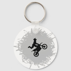 Motocross Scribble Stil Nyckelring
