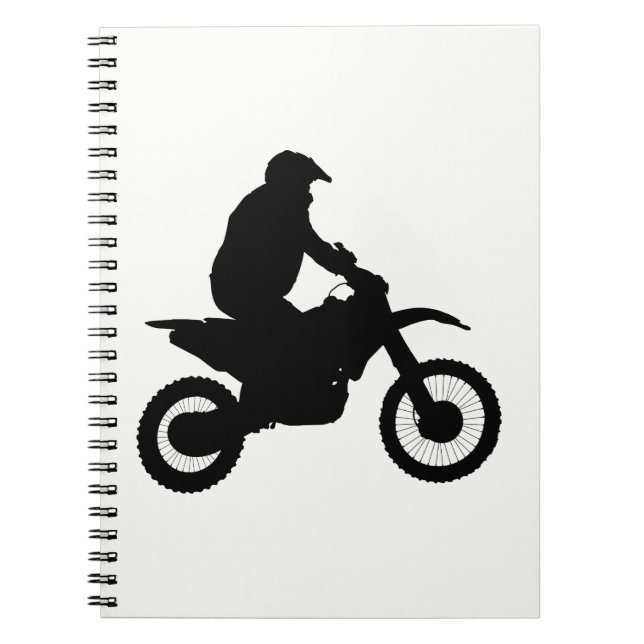 Motocross Silhouette Anteckningsbok (Framsidan)