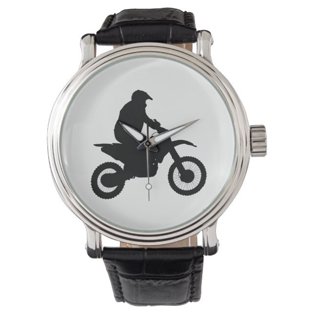 Motocross Silhouette Armbandsur (Framsida)
