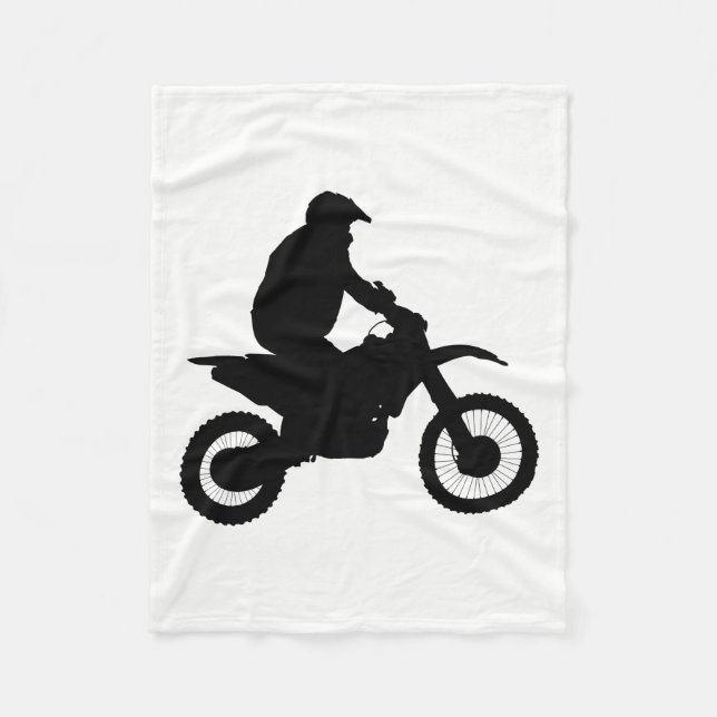Motocross Silhouette Fleecefilt (Framsidan)