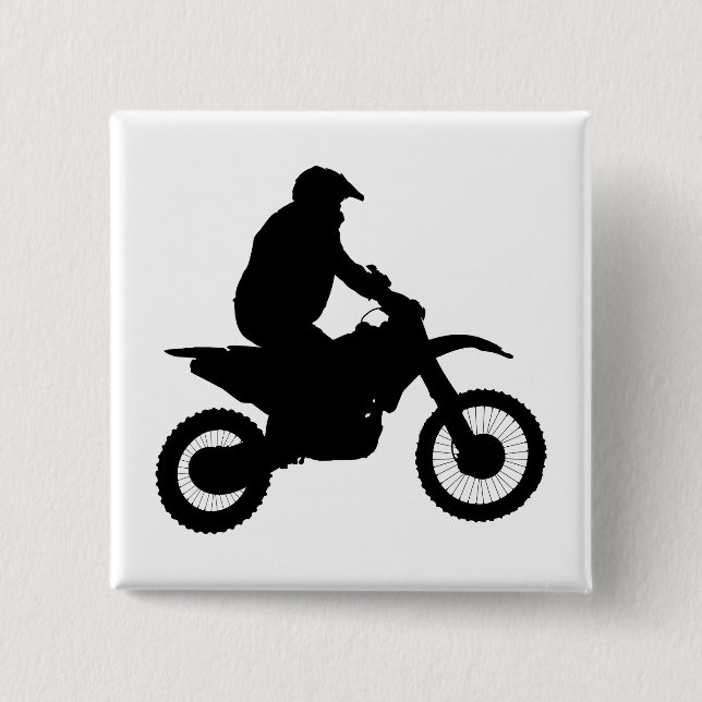 Motocross Silhouette Knapp (Framsida)