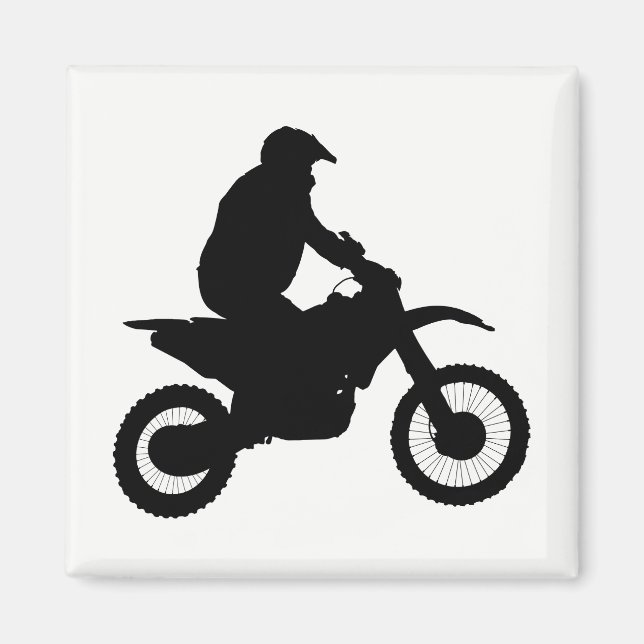 Motocross Silhouette Magnet (Framsidan)