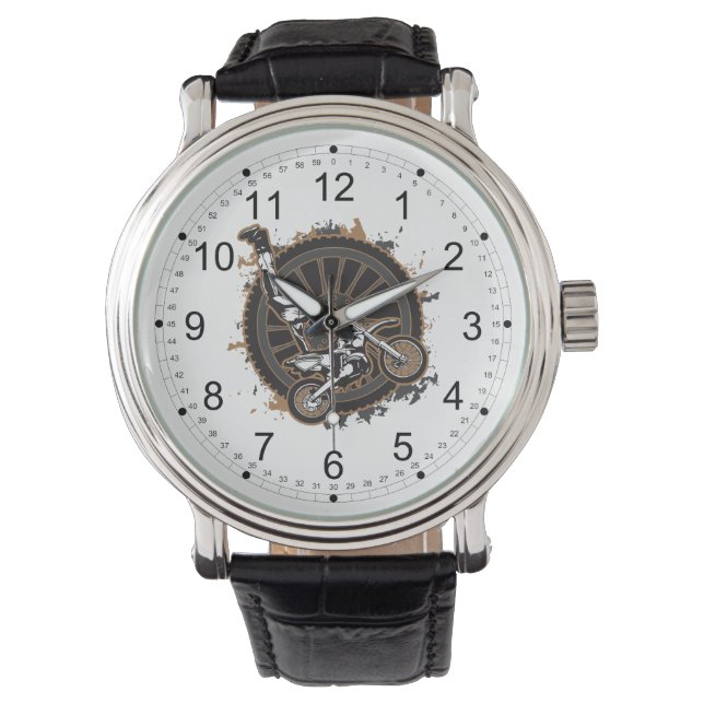 Motocross Stunt Armbandsur (Framsida)