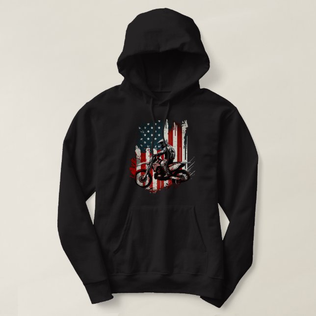 Motocross Supercross FMX-förare Dirt Bike Freestyl Hoodie (Design framsida)