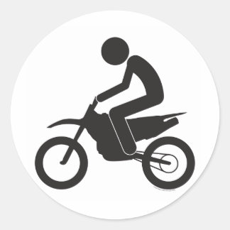 Motocross-T Runt Klistermärke