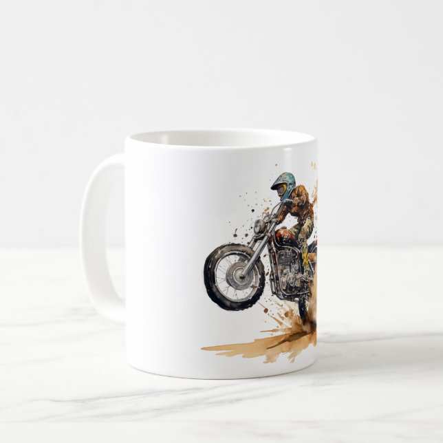 Motocross Tävla Action Graphic Kaffemugg (Framsida vänster)
