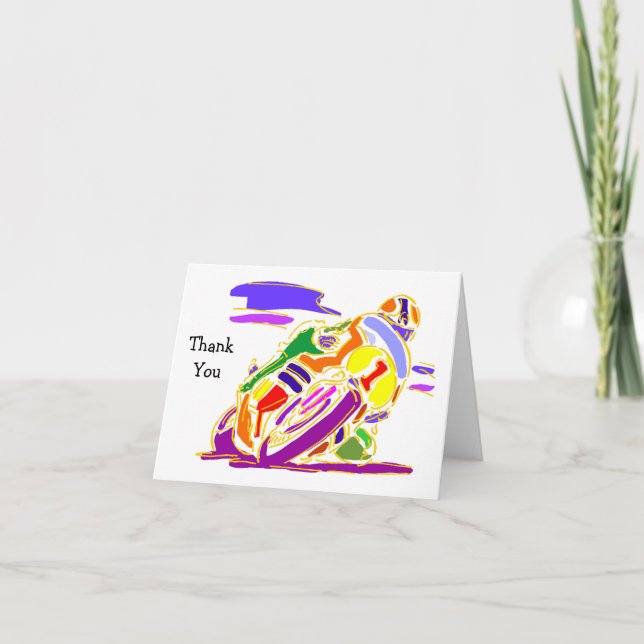 Motocross Tävla Note Card Tack Kort (Framsida)