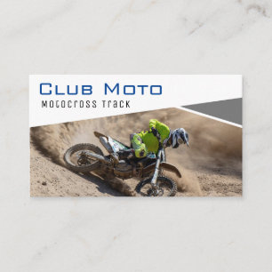 Motocross Track Motorcyklist Visitkort