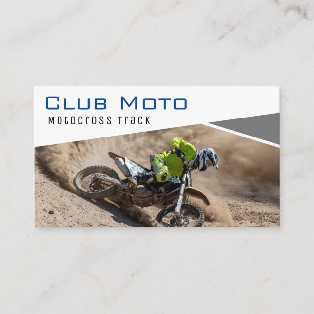 Motocross Track | Motorcyklist Visitkort (Framsida)