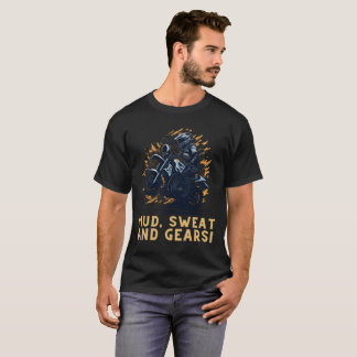 Motocross Ungdom Smuts Svett Och Växlar Motorcykli T Shirt