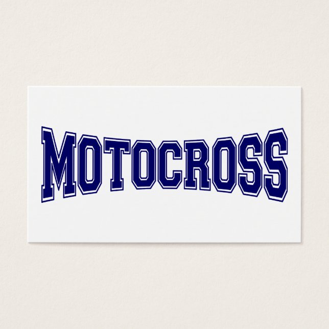 Motocross Universiteten Stil Visitkort (Framsidan)