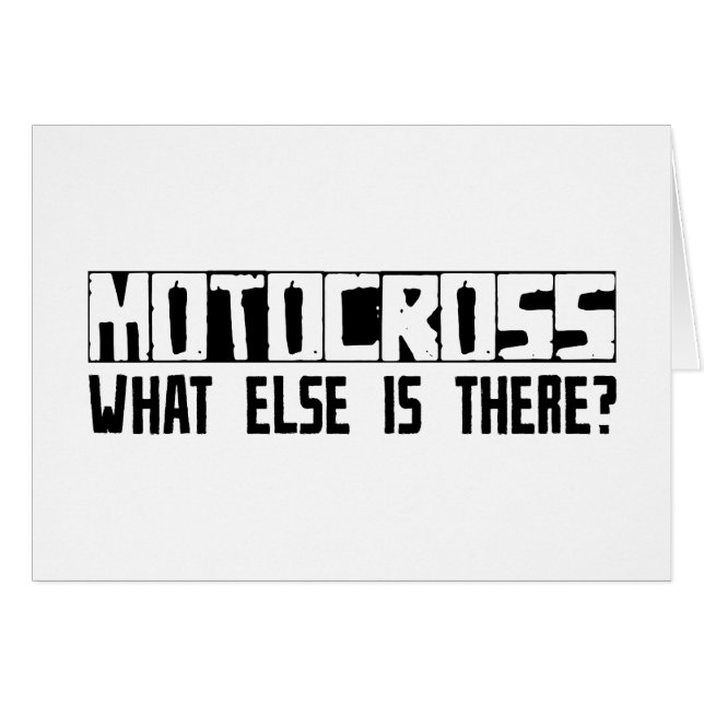 Motocross vad annat är där? hälsningskort (Framsidan Horizontal)