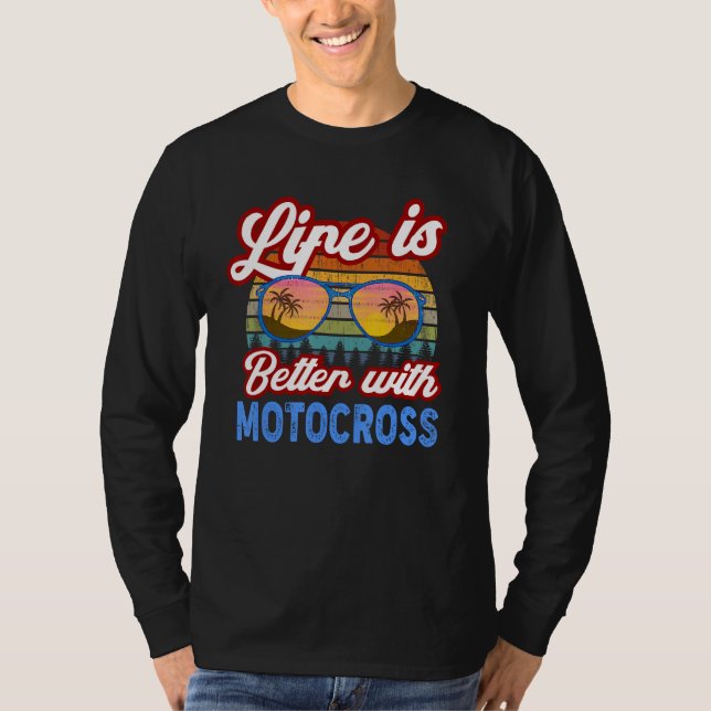 Motocross   With Motocross  Saying T Shirt (Framsida)