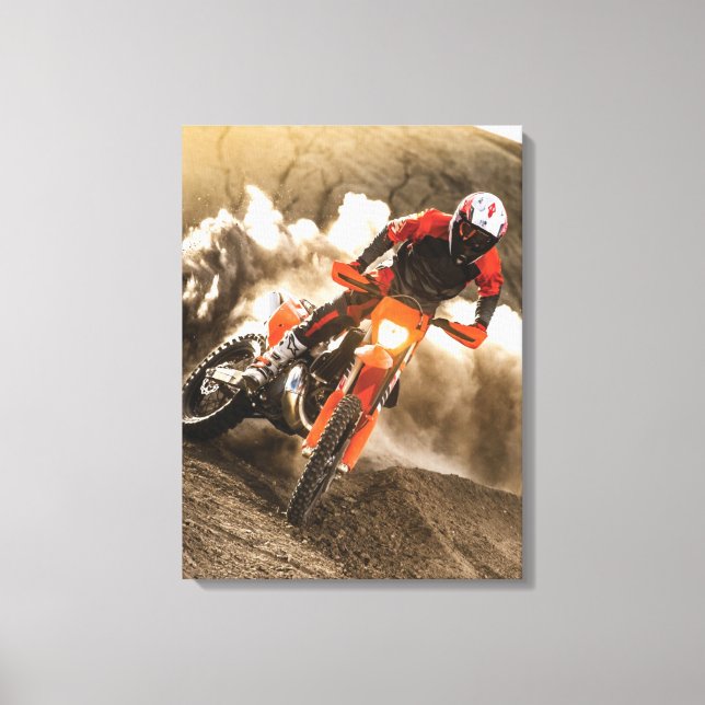Motocrossåkare Canvastryck (Framsida)