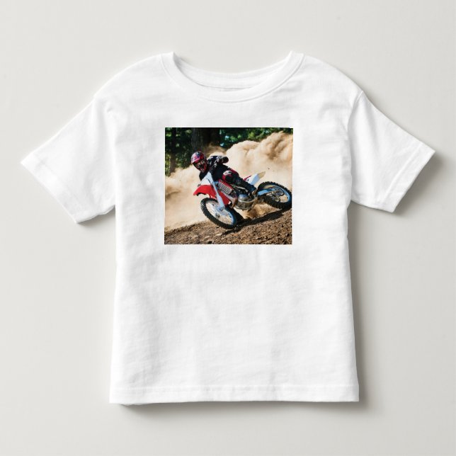 Motocrossåkare kastkudde t shirt (Framsida)