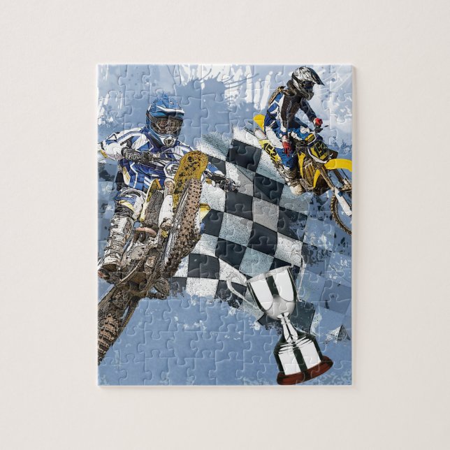 Motocrossblåttdrömmar Pussel (Vertikal)