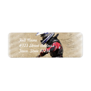 Motocrossbrevskickandeetiketter Returadress Etikett