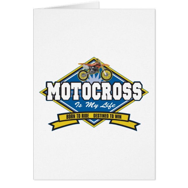 Motocrossen är mitt liv hälsningskort (Framsidan)