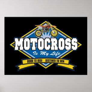 Motocrossen är mitt liv poster