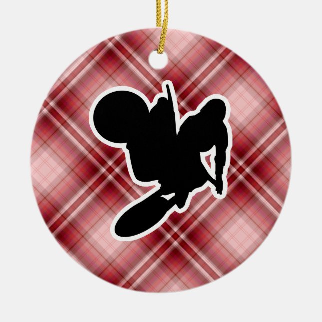 Motocrossen piskar julgransprydnad keramik (Framsidan)