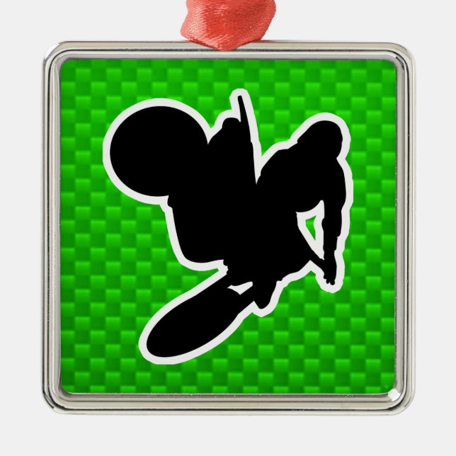 Motocrossen piskar julgransprydnad metall (Framsidan)