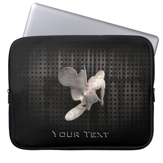 Motocrossen piskar; Kall svart Laptop Sleeve (Framsidan)