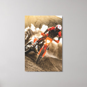 Motocrossförare Canvastryck