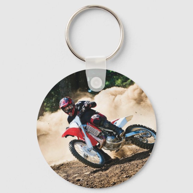 Motocrossförare kudde nyckelring (Framsida)