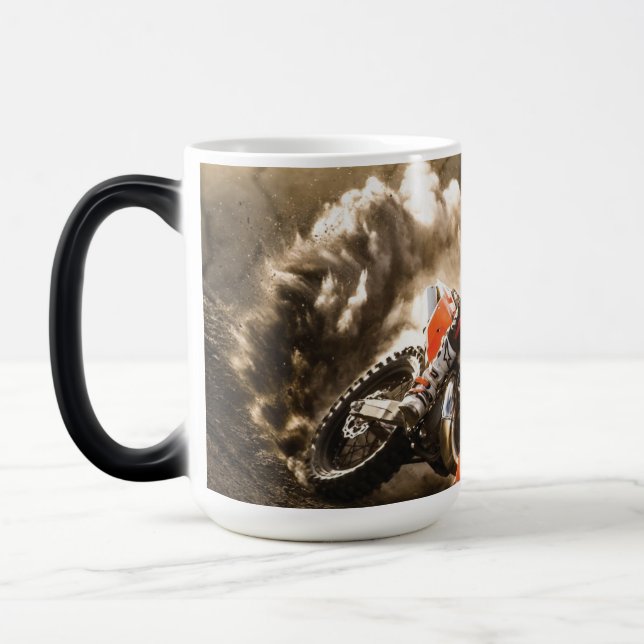 Motocrossförare Magisk Mugg (Vänster)