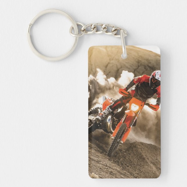 Motocrossförare Nyckelring (Framsidan)