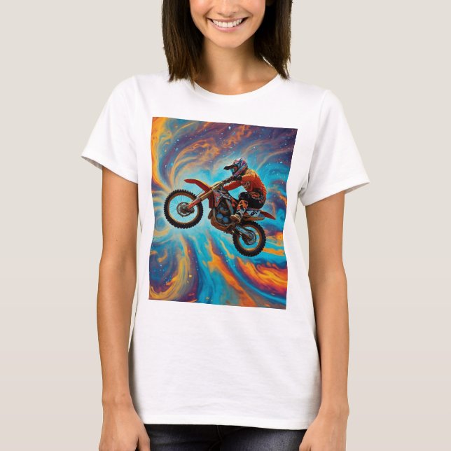 Motocrossförare och Drömlandskap T Shirt (Framsida)