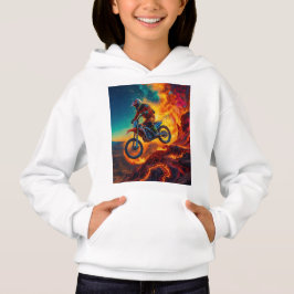 Motocrossförare undkommer brand t shirt