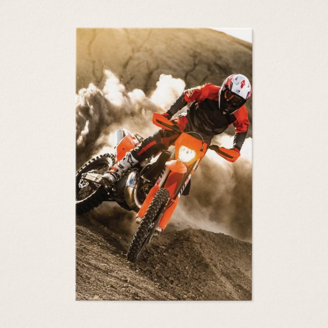 Motocrossförare Visitkort (Framsida)