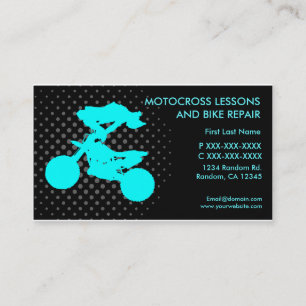 Motocrosskurser reparerar den beställnings- visitkort