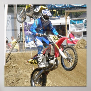 Motocrosstävlingaffisch Poster