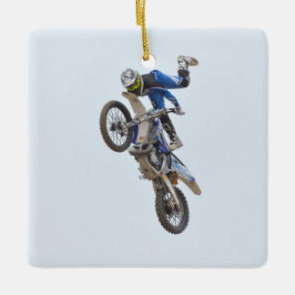 Motocrossytterlighettrick Julgransprydnad Keramik