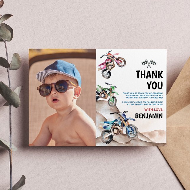Motocycle Birthday Photo - tackkort Tack Kort (Skapare uppladdad)