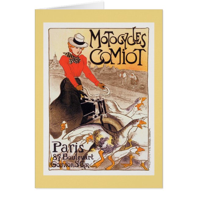 Motocycle Comiot Hälsningskort (Framsidan)