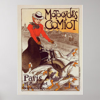 Motocycle Comiot - Paris Vintage affisch